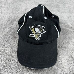 Pittsburgh Penguins NHL‎ Mens Adjustable Baseball Cap Hat Embroidered Black